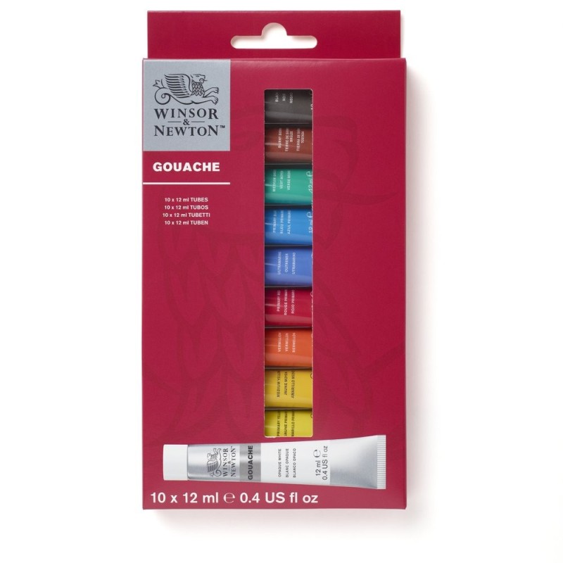 Set gouache 10 tubes de 12ml, Winsor & Newton Set gouache 10 tubes de 12ml, Winsor & Newton
