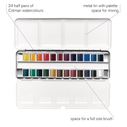 Boîte aquarelle 24 couleurs, Cotmann, Winsor & Newton