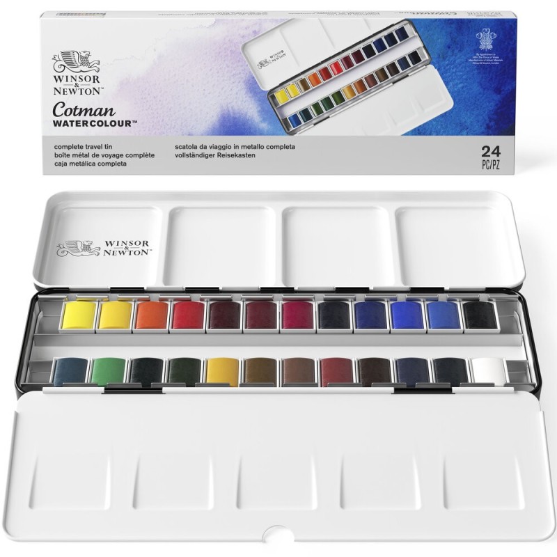 Boîte aquarelle 24 couleurs, Cotmann, Winsor & Newton Boîte aquarelle 24 couleurs, Cotmann, Winsor & Newton