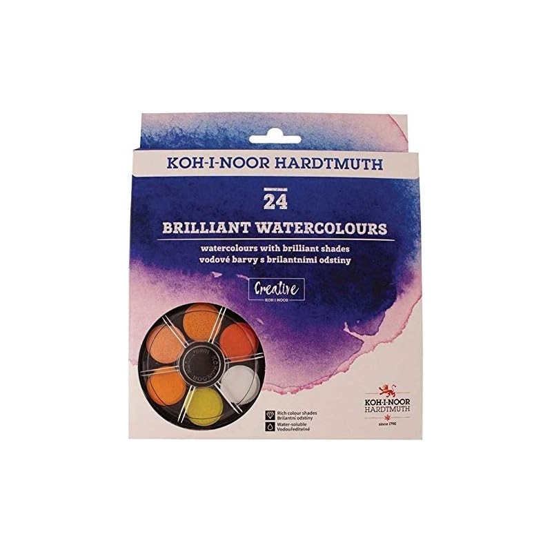 Set encres aquarellables 24 couleurs, Koh-I-Noor Set encres aquarellables 24 couleurs, Koh-I-Noor