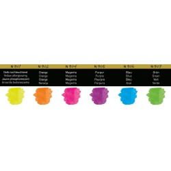 Boîte aquarelle 6 couleurs néon, Finetec Premium