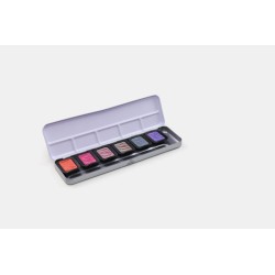 Boîte aquarelle 6 couleurs irisées flip-flop, Finetec Premium