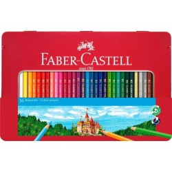 Boîte 36 crayons, Château, Faber Castell