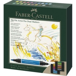 Boîte 20 feutres Artist Pen Dual Marker, Pitt  , Faber Castell
