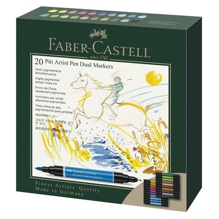 Boîte 20 feutres Artist Pen Dual Marker, Pitt  , Faber Castell