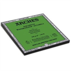 Papier aquarelle 300gr cotton grain fin 20 x 20 cm bloc 20 feuilles