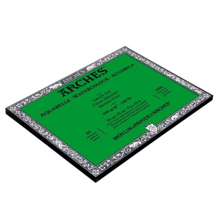 Papier aquarelle 300gr cotton grain fin 23 x 31 cm bloc 20 feuilles