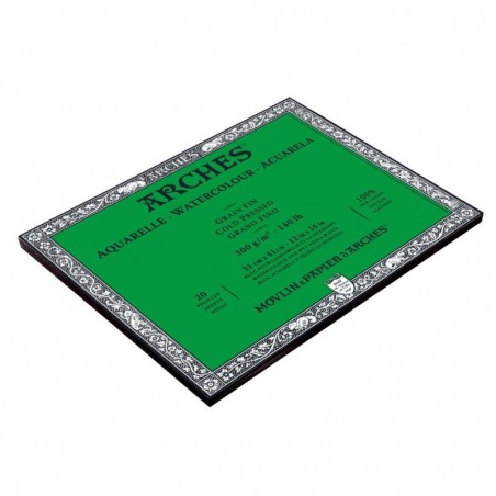 Papier aquarelle 300gr cotton grain fin 31 x 41 cm bloc 20 feuilles