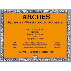Papier aquarelle 300gr cotton torchon 23 x 31 cm bloc 20 feuilles