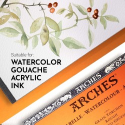 Papier aquarelle 300gr cotton torchon 31 x 41 cm bloc 20 feuilles