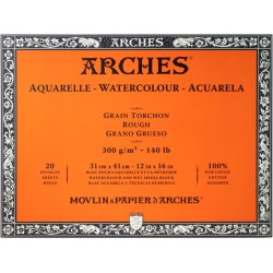 Papier aquarelle 300gr cotton torchon 31 x 41 cm bloc 20 feuilles