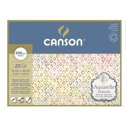 Papier aquarelle 300gr cotton grain fin 23 x 31 cm bloc 20 feuilles Aquarelle
