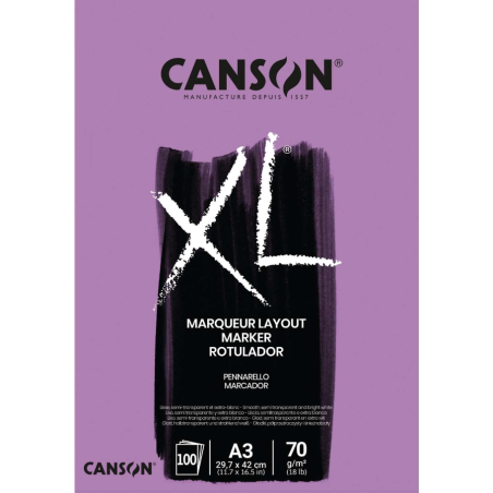 Papier marker 70gr A3 bloc 100 feuilles XL
