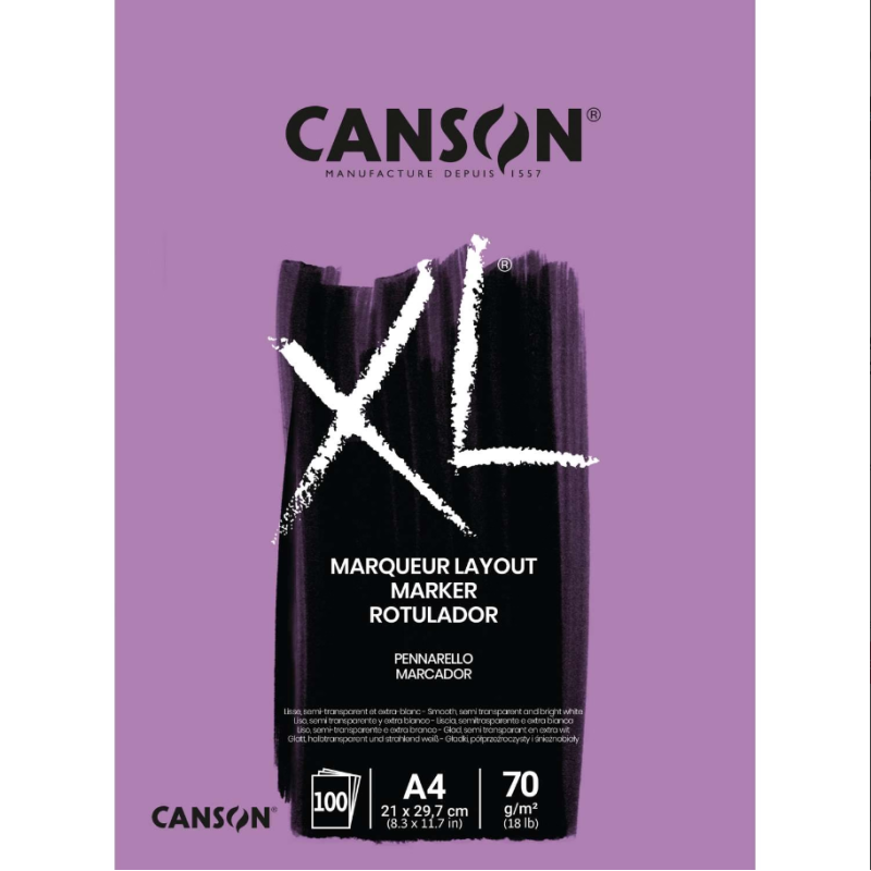 Papier marker 70gr A4 bloc 100 feuilles XL