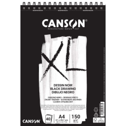 Papier noir 150gr A4 bloc 40 feuilles XL